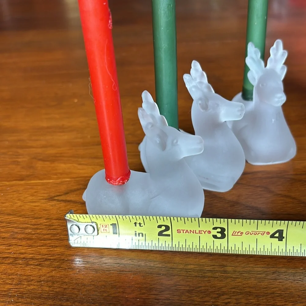Williams Sonoma Reindeer candleholders and tapers